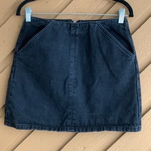 Topshop Moto Black Denim Mini Skirt